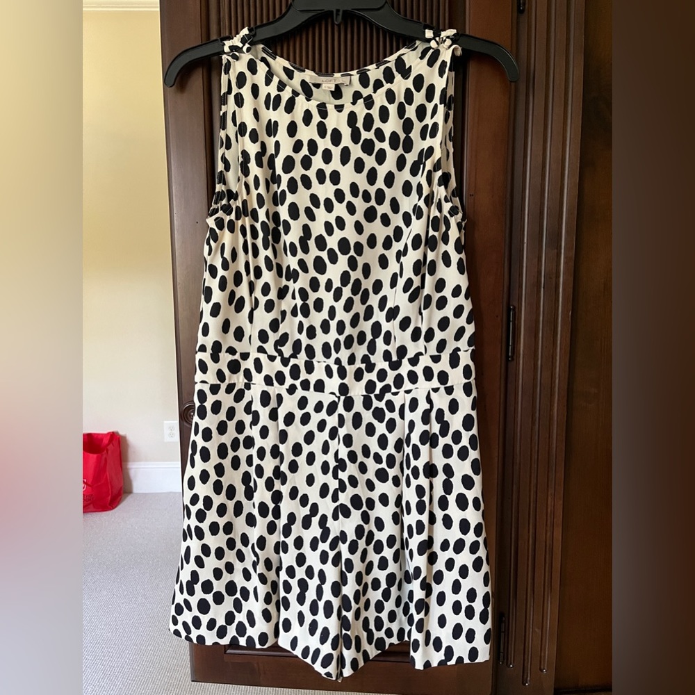 Loft Beige Black Printed Romper - Picture 5 of 16